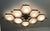 Italian 21st Century Beehive Satin Black Nickel Matte White Murano Flush Mount by Fabio LTD For Sale - Image 3 of 9