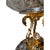 Hollywood Regency Vintage Cut Glass Perfume Tantalus 14.5" Gold Tone 6 Bottles Crystal Ball Stoppers For Sale - Image 3 of 15