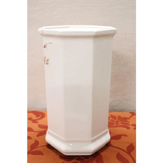 Italian Hand Painted Ceramic Vase, 1980s For Sale - Image 3 of 7