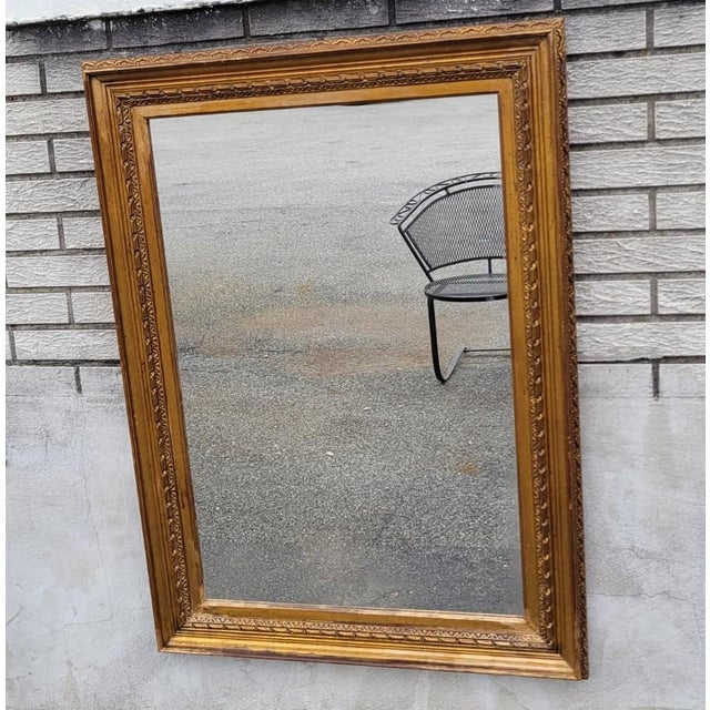 Antique 19th Century French Gilded Wood Wall Mirror Gold Carved Victorian Frame For Sale - Image 4 of 16