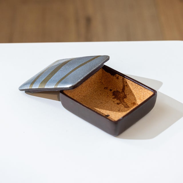 1960s Mid 20th Century Authentic Ben Seibel for Jenfred-Ware Cigarette Box For Sale - Image 5 of 9