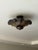 Art Deco Brass Semi Flush Mount Ceiling Light, Handmade Wavy Petal Design, 4 Bulbs For Sale - Image 9 of 9
