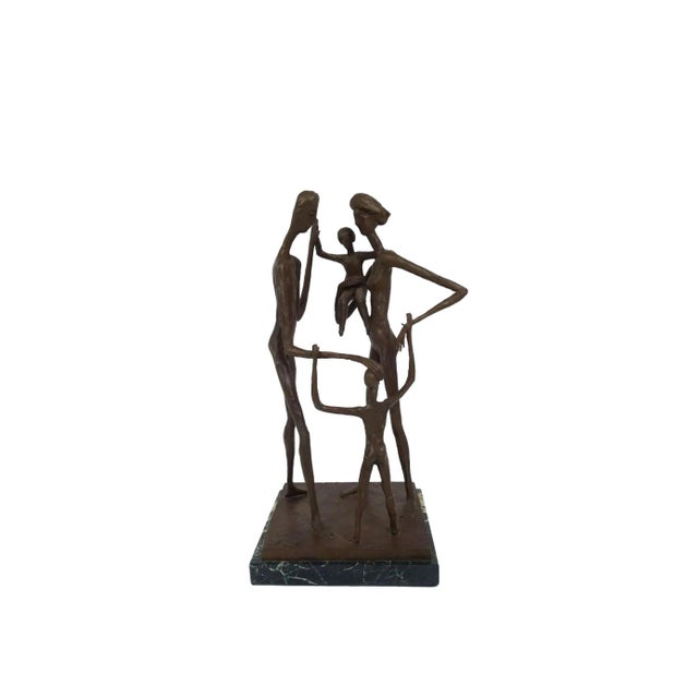 Wolfgang Behl, Large Modernist Bronze Abstract Figural Sculpture "Family" Wolfgang Behl For Sale - Image 13 of 14