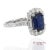 Royal Blue Sapphire and Natural Diamond Ring Metal Type: 18K White Gold Total Item Weight: 5.1 Grams Ring Size: 5...