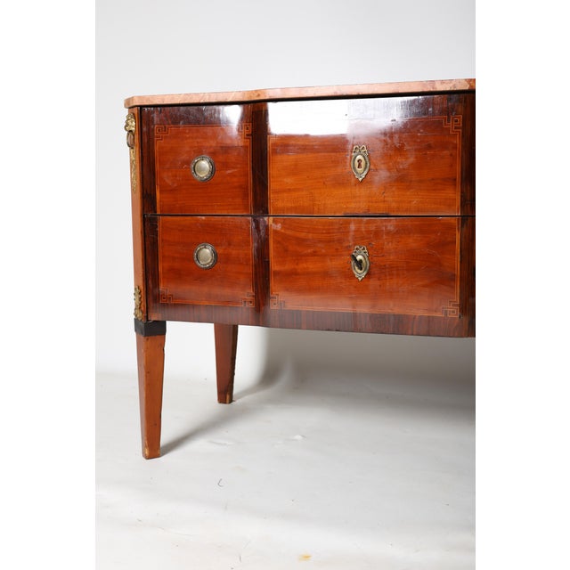 Maroon Empire Chest of Drawers in Pearwood, France, 1800 For Sale - Image 8 of 12