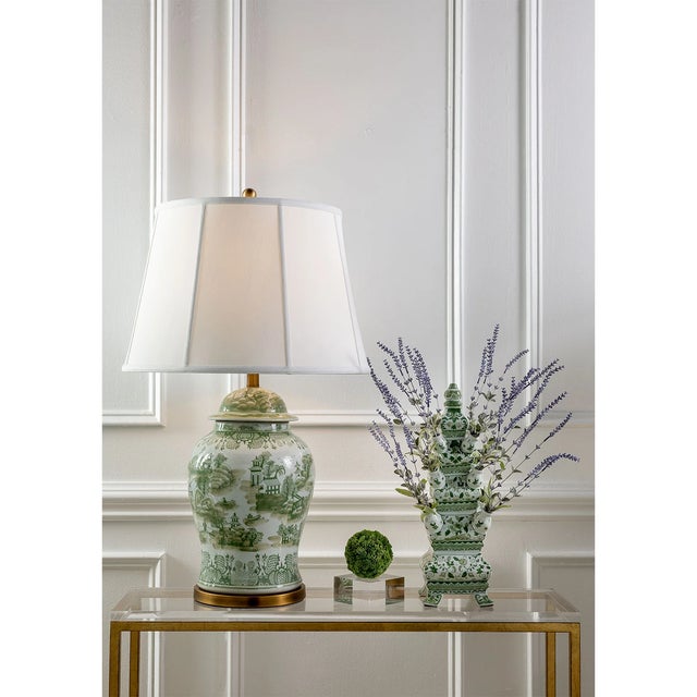 Chinoiserie Green Willow Tulipiere For Sale - Image 3 of 5