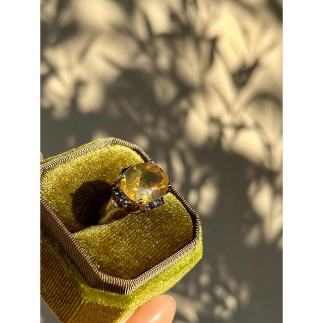 Lemon Drop Fire Opal Cocktail Ring, Size 7 For Sale - Image 4 of 6