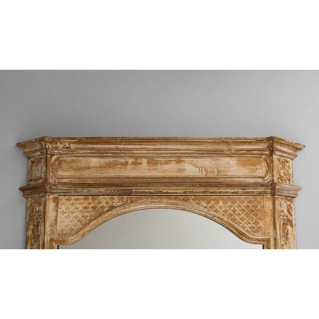 Wood 19th Century French Gustavian Floor Mirror with Canted Corners For Sale - Image 7 of 18