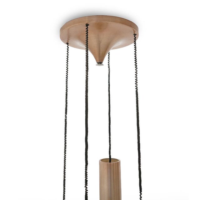 4-Pendant Chandelier with Acrylic Glass Diffusers by Gaetano Missaglia, 1960s For Sale - Image 12 of 14