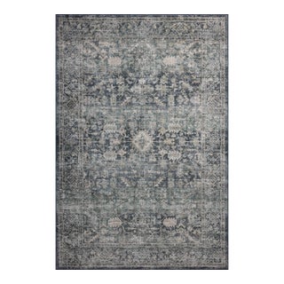 Amber Lewis x Loloi Josie Ocean / Natural 2'-6" x 10'-0" Machine Washable Runner Rug For Sale