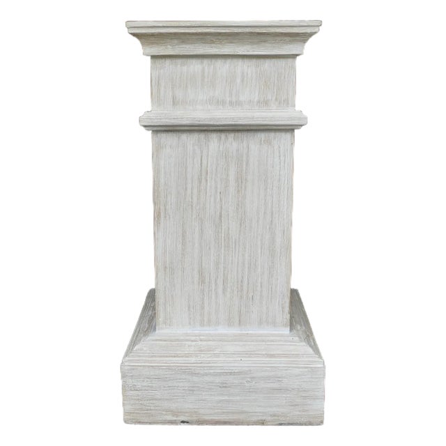 1990s Distressed Wood Pedestal/Display For Sale