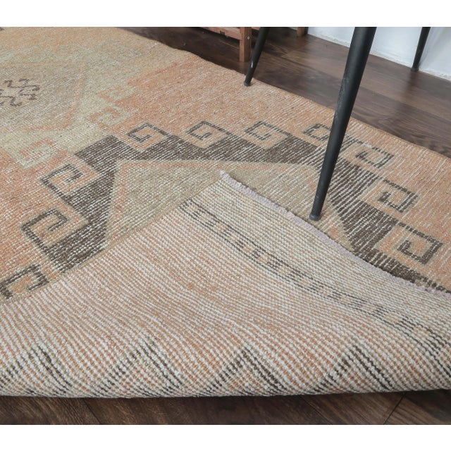 2'9x11'6 Ft, Oushak Vintage Turkish Runner Handwoven For Sale - Image 6 of 8