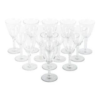 Vintage Baccarat Crystal Glasses - Set 12 For Sale