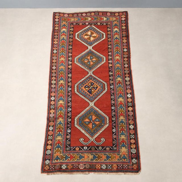 Kazak Rug in Wool For Sale - Image 3 of 10