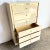 Postmodern Cream Laminate Highboy Dresser With Gold Accents For Sale - Image 4 of 10