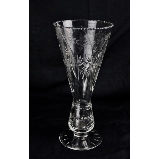 Cut Crystal Vase, 1960s For Sale - Image 4 of 11