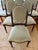 Beautiful chairs from the 1930’s. Gray/Sage green mohair fabric. The wood appears to be walnut. A couple of the finials...
