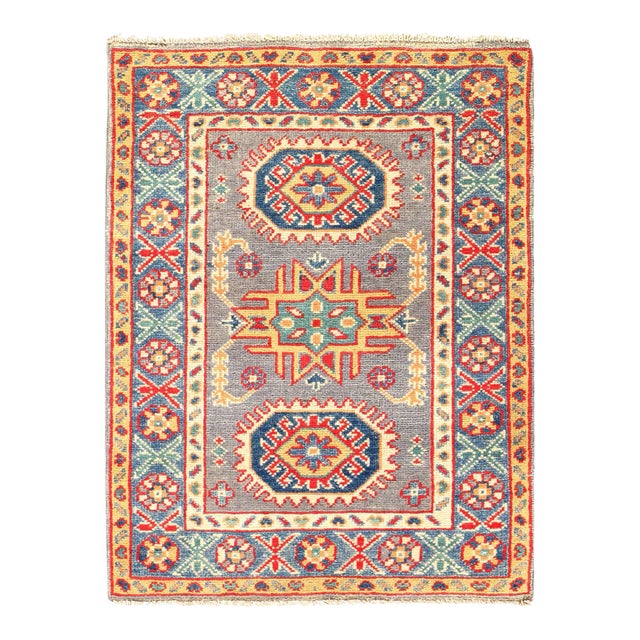 Fine Hand Knotted Kazak Rug For Sale