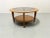 Brown Vintage Danish Round Coffee Table with Glass, 1960s For Sale - Image 8 of 8