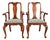 Henkel Harris Queen Anne Solid Cherry Wood Armchairs, Pair For Sale
