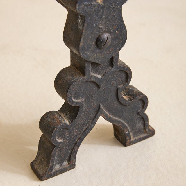 Pair of French Wrought-Iron Andirons, 1930s For Sale In Chicago - Image 6 of 9