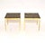 A wonderful pair of vintage Swedish brass and stone side tables. They were recently imported from Sweden, they date from...
