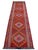 1960s Turkish Runner Rug. Hand-Knotted Tribal Red, Pink Color Hallway Rug, Kitchen Decor - 2′10" × 12′1" For Sale - Image 6 of 16