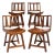 Farmhouse Solid Teak Chair Set of 4 For Sale
