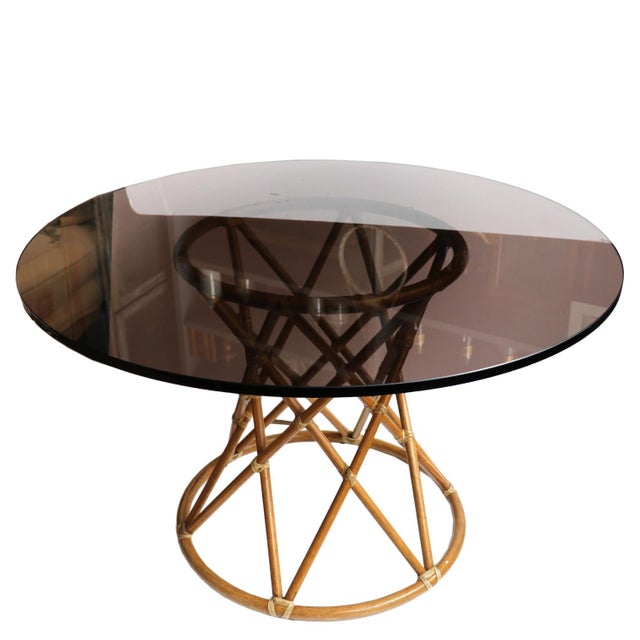 McGuire McGuire Bamboo Table Set For Sale - Image 4 of 12