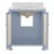 Contemporary Matthew Izzo Home Boyd Light Blue Single Porcelain Sink Bath Vanity With Two Caned Front Doors, Carrara Marble Top and Brass Hardware For Sale - Image 3 of 7