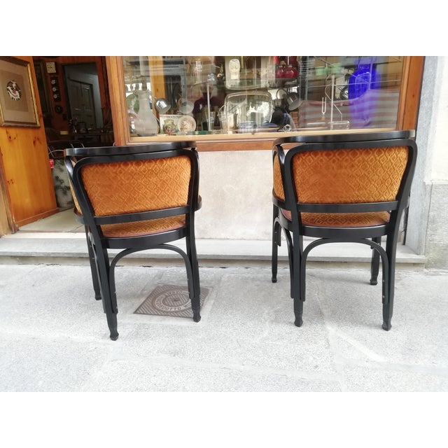1910s Model 716 Armchairs by Gustav Siegel for J. & J. Kohn, Austria, 1914, Set of 2 For Sale - Image 5 of 18