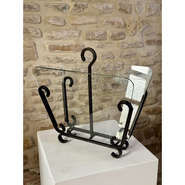 Metal Raymond Subes Magazine Rack, 1950s For Sale - Image 7 of 11