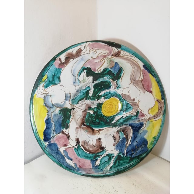 Vintage Display Plate by Eliseo Salino for Albisola San Giorgio, Italy, 1970s For Sale - Image 12 of 12