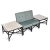 Sky Blue 7-Piece John Wisner for Ficks Reed Far Horizons Rattan Modular Sofa Group For Sale - Image 8 of 12