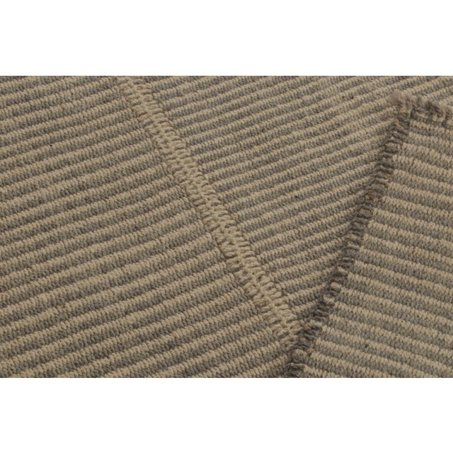 Textile Rug & Kilim’s Contemporary Kilim in Beige and Brown Accents For Sale - Image 7 of 7