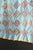 1950s Quilt Top in Aqua and Yellow in an Intricate Pattern For Sale - Image 4 of 11
