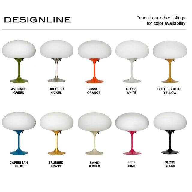2020s Tall Stemlite Table Lamp by Designline in Brushed Chrome-Mid Century Retro Style For Sale - Image 5 of 5