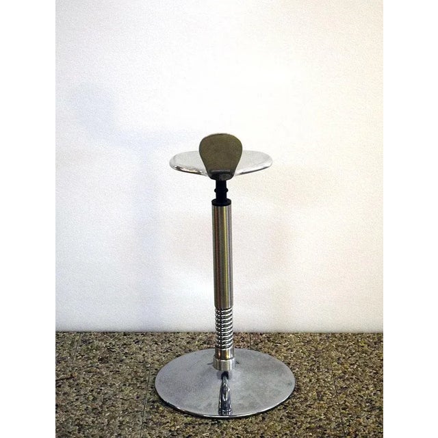Silver Italian Adjustable Medical Stool, 1970s For Sale - Image 8 of 9