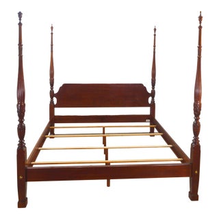 Ethan Allen King Cherry Rice Poster Bed For Sale