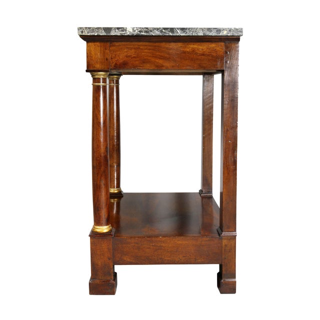 French Empire Mahogany Console Table For Sale - Image 9 of 11