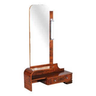 Czech Art Deco Dressing Table in Walnut Veneer, 1930s For Sale
