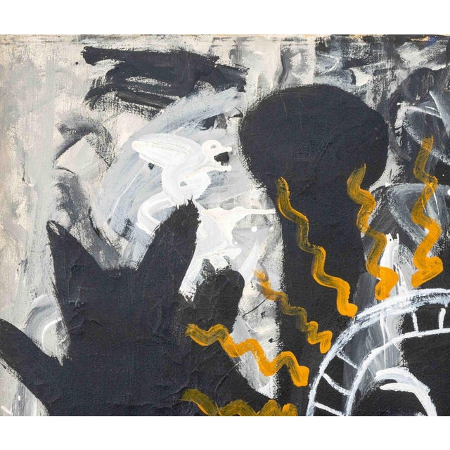 Walter Gaudnek "Alice's Sun God" Oil on Canvas, 1969 For Sale - Image 4 of 10
