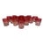 Late 20th Century Saint-Louis Tommy Ruby Red Cut Crystal Old-Fashioned Glasses - Set of 15 For Sale