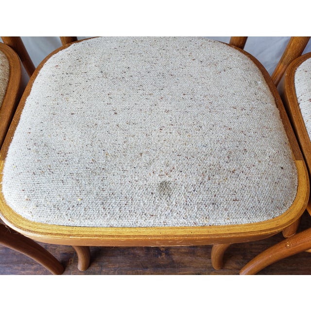1970s Vintage Model 811 "Prague" Style Bentwood & Cane Dining Chairs - Set of 4 For Sale - Image 11 of 18