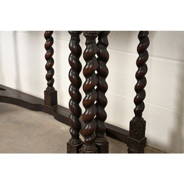 Wood R. J. Horner Renaissance Revival Carved Oak Console Table, Circa 1890s For Sale - Image 7 of 11
