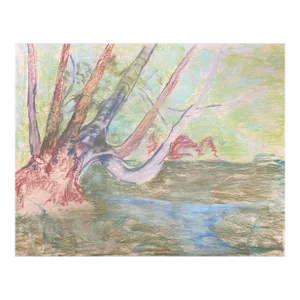 1960s Pastel Impressionist Landscape