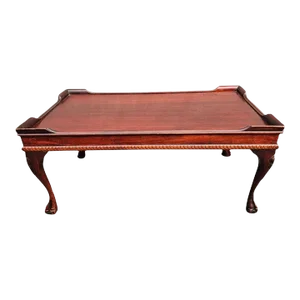 Mid-Century Chippendale Style Mahogany Coffee Table