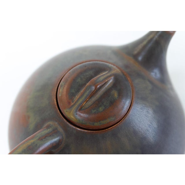 Danish Teapot in Glazed Ceramic by Eva Stæhr-Nielsen for Saxbo, 1950s For Sale - Image 16 of 18