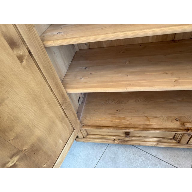 Antique Farmhouse Wardrobe in Softwood For Sale - Image 12 of 16