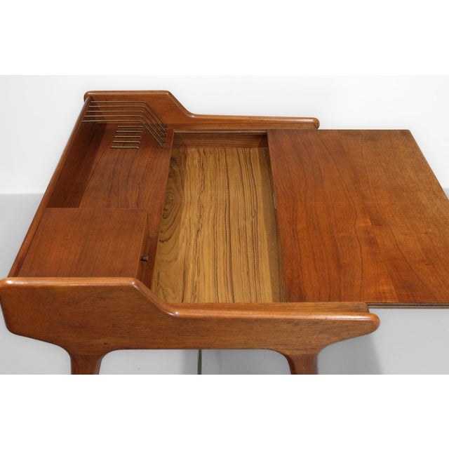 Wood Small Teak Desk by Svend Age Madsen for Knudsen & Son, 1950s For Sale - Image 7 of 17